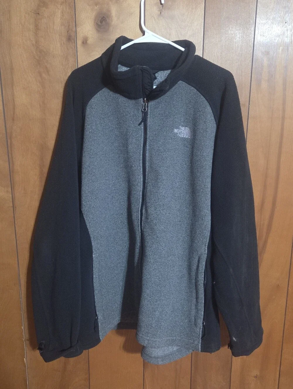 The North Face Flashdry Men’s Gray Color Block Full Zip Fleece Sweater Size XXL